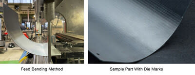 Feed Bending Method | Sample Part With Die Marks