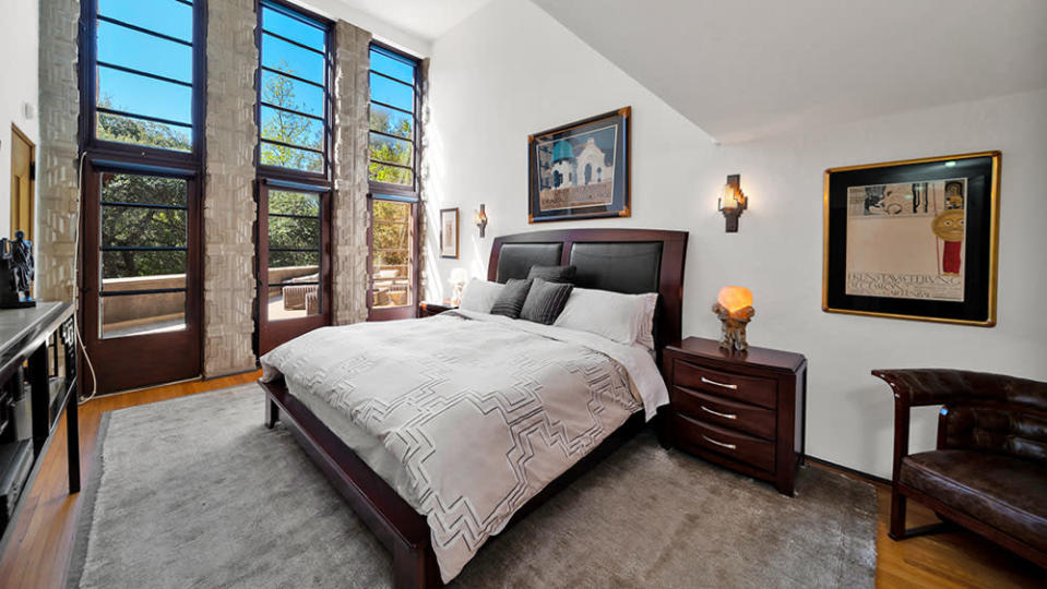 One of the houses&#x002019; bedrooms looks out onto the terrace. - Credit: Open House Foto