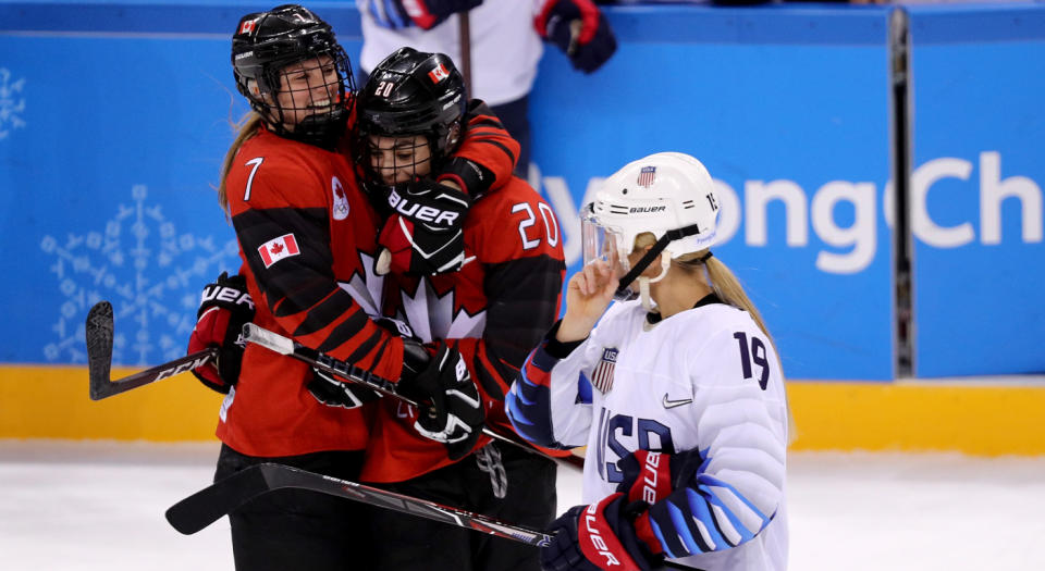 Canada defeated the United States in the first chapter of this storied rivalry in PyeongChang. (Getty)