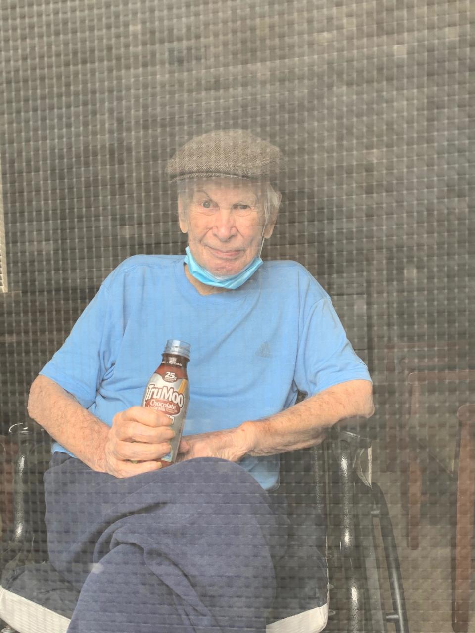 Francis Cashin, 94, pictured on Aug. 25, 2020, after surviving COVID-19.