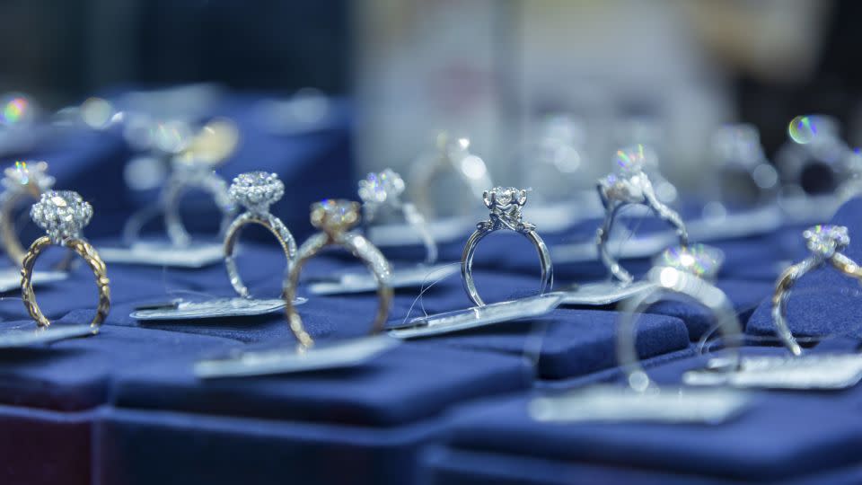 A trade fair for synthetic diamonds in Zhengzhou, China. While lab-grown engagement rings are popular, non-bridal jewelry is where brands are seeing the most growth. - Zuo Dongchen/Future Publishing/Getty Images/File