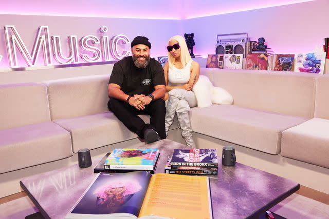 <p>Courtesy of Apple Music</p> Ebro Darden and Nicki Minaj in an Apple Music interview