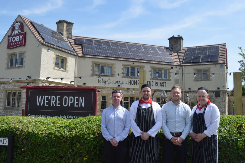 From left to right: Deputy Manager James Gardner, Kitchen Manager Joe Holder, General Manager Ben Beard and Kitchen Team Leader Mark Woodfin