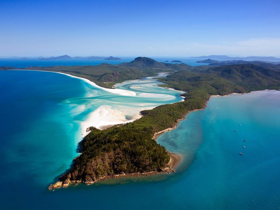 Whitehaven Beach on Whitsunday Island in Australia