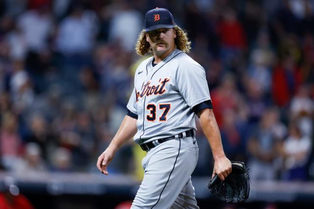 Detroit Tigers relief pitcher Andrew Chafin plays during a