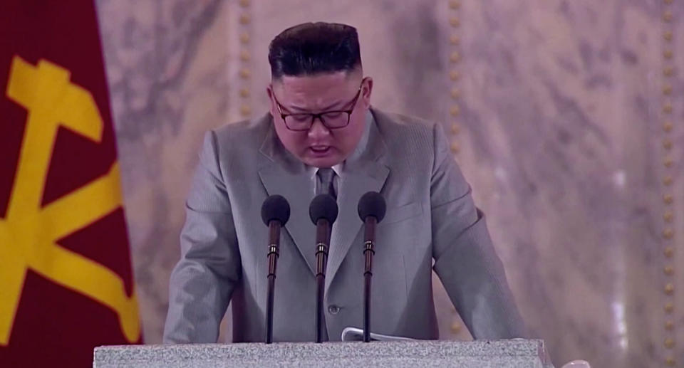 North Korean leader Kim Jong-un appears emotional as he addressed his people for not doing more to improve their lives.