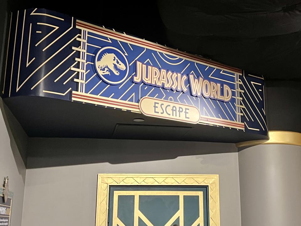 The entrance to the Jurassic World: Escape escape room experience. (Photo: Terri Peters)