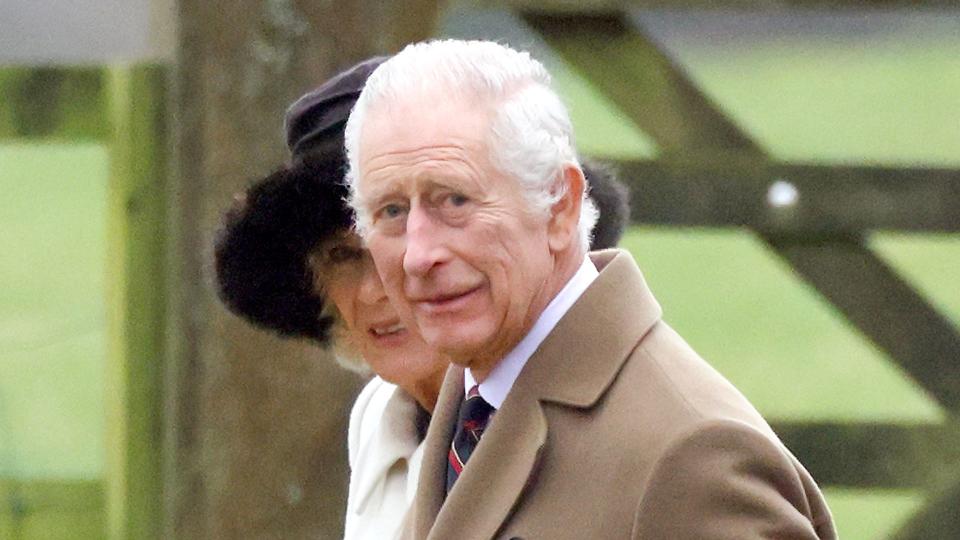 King Charles and Queen Camilla walking