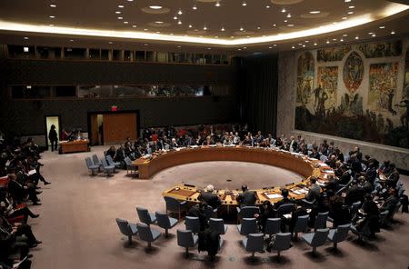 The United Nations Security Council holds a meeting on the Middle East at U.N. headquarters in New York, January 26, 2016. REUTERS/Mike Segar