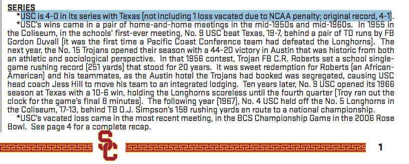 (USC game notes)