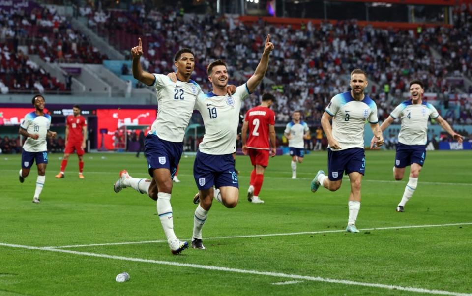 Celebrating with team mates (Reuters)