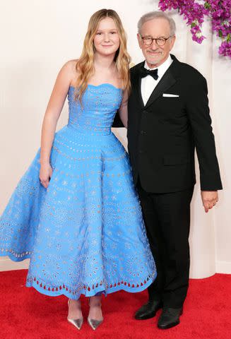 <p>Jeff Kravitz/FilmMagic</p> Steven Spielberg and Eve Gavigan