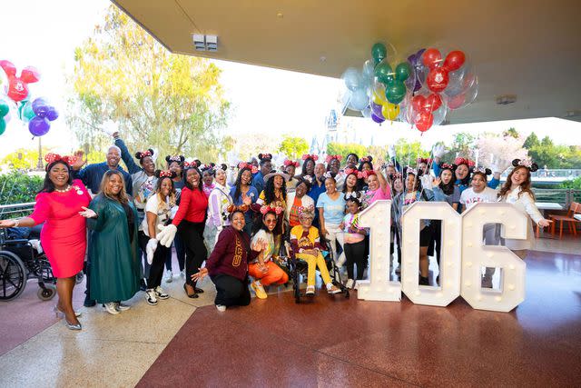 <p>Bennett Stoops/Walt Disney World</p> Magnolia Jackson celebrates her 106th birthday at Walt Disney World in Florida