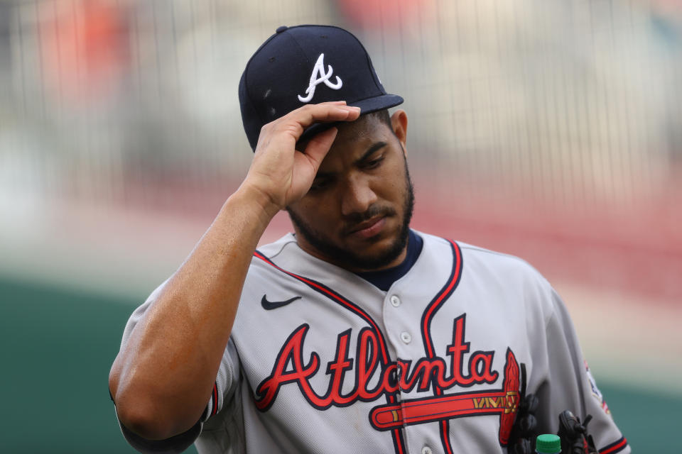 Starting pitcher Huascar Ynoa of the Atlanta Braves