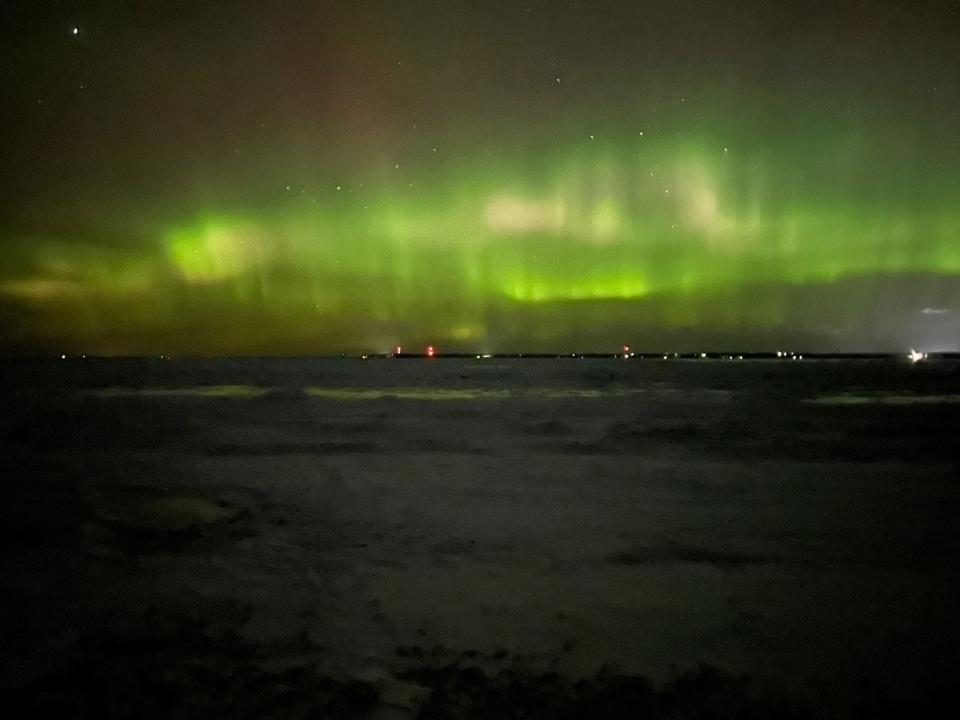 Michigan State troopers working the midnight shift captured these photos of the Northern Lights early Tuesday morning, Feb. 28, 2023.