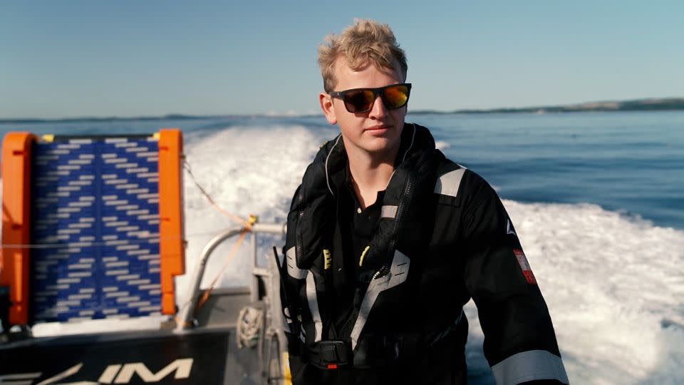 Sam Mayall, pictured, founded Zelim in 2017 to improve safety at sea. - CNN