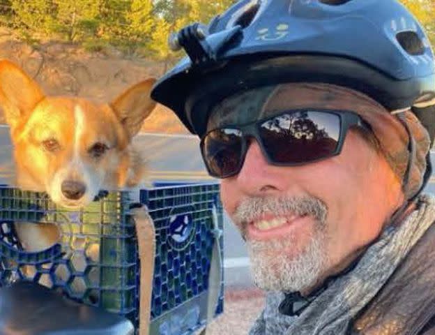 <p>The National Park Service</p> Thomas Lee Robison and his corgi.