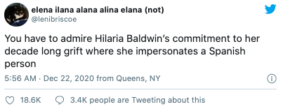 Twitter thread Hilaria Baldwin