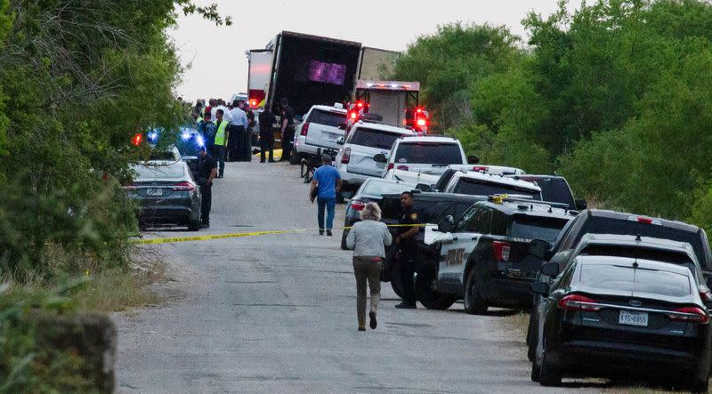 People found dead inside a trailer truck in San Antonio