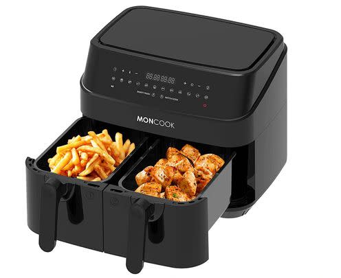 Love your air fryer but wish it could hold more? Get 28% off this double 2-in-1 air fryer