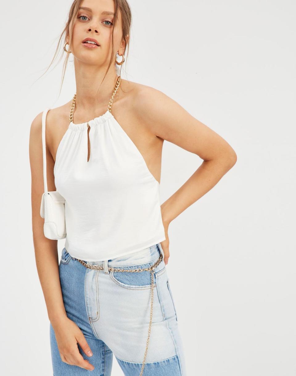 Glassons Chain Halter Top, on sale for $24.99. Photo: Glassons.