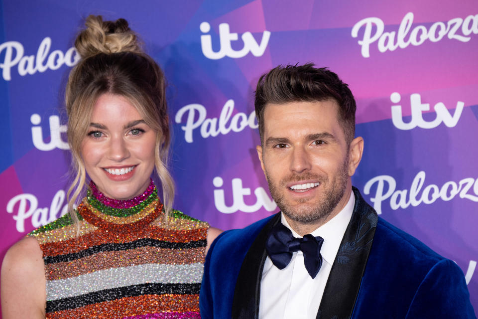 (L-R) Hannah Cooper and Joel Dommett attend ITV Palooza! at The Royal Festival Hall on November 23, 2021 in London, England. (Photo by Jeff Spicer/Getty Images)