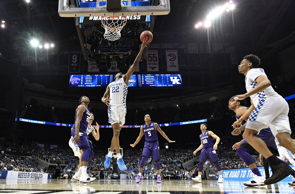 Kentucky and Kansas State squared off in the second game of the South regional Thursday night. (AP)
