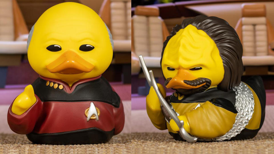 Captain Picard and Worf hit warp speed with these new Star Trek: The Next Generation rubber duckies.