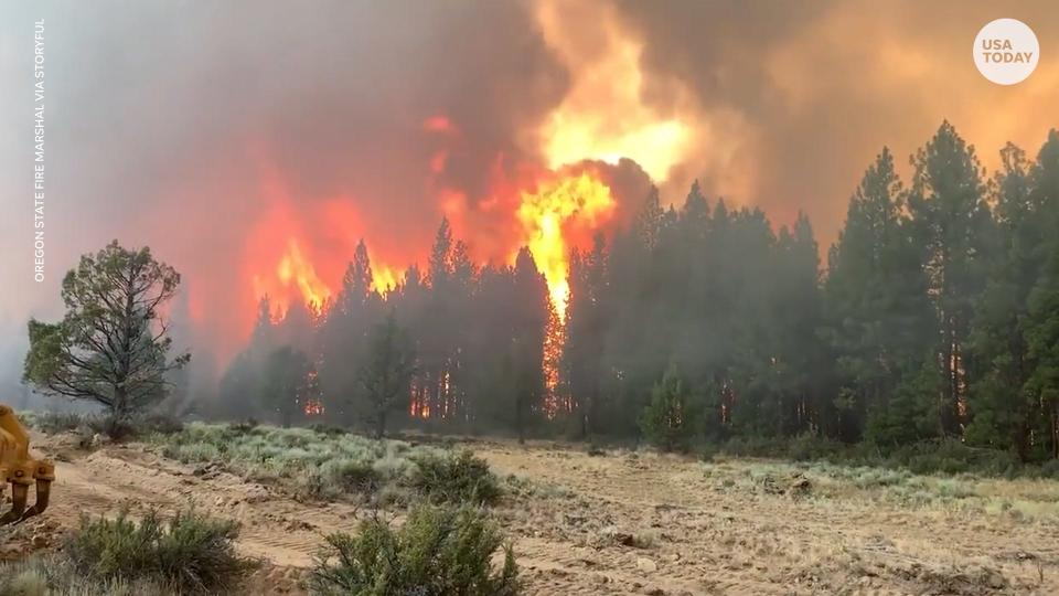 A fire train joined the fight against a wildfire in California.