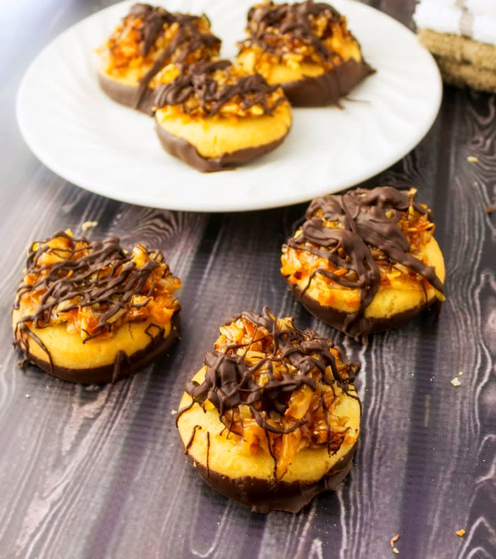 <p>Deanna Samaan</p><p>You're going to love this version as much as you love the original Girl Scout Cookie!</p><p><strong>Get the recipe: <a href="https://parade.com/841664/deannasamaan/girl-scout-cookies-all-year-long-try-these-no-bake-caramel-delights/" rel="nofollow noopener" target="_blank" data-ylk="slk:No-Bake Caramel deLites;elm:context_link;itc:0;sec:content-canvas" class="link rapid-noclick-resp">No-Bake Caramel deLites</a></strong></p>