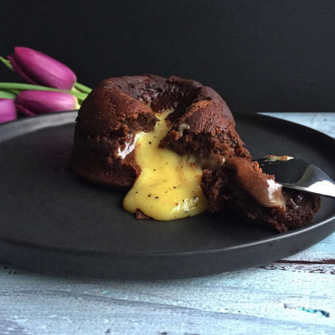 Passion Fruit Chocolate Soufflé