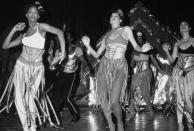 <p>Disco dancers take over the dance floor, while performing at the opening of Studio 54. </p>