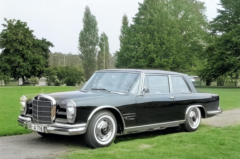 <p>The regular- and long-wheelbase variants of the Mercedes-Benz 600 catered mostly to chauffeur-driven buyers. The company tried capturing the top end of the personal luxury car market with a two-door variant of its limousine. Doors aside, the coupe looked almost identical to standard 600 save for a pair of air vents added behind the front wheels.</p><p>Mercedes preferred allocating its resources to other projects and the 600 Coupe remained prototypes. Two were built and given as gifts to former chief designer Rudolf Uhlenhaut and former R&D boss Fritz Nallinger. We suspect they’re mindbendingly valuable today…</p>