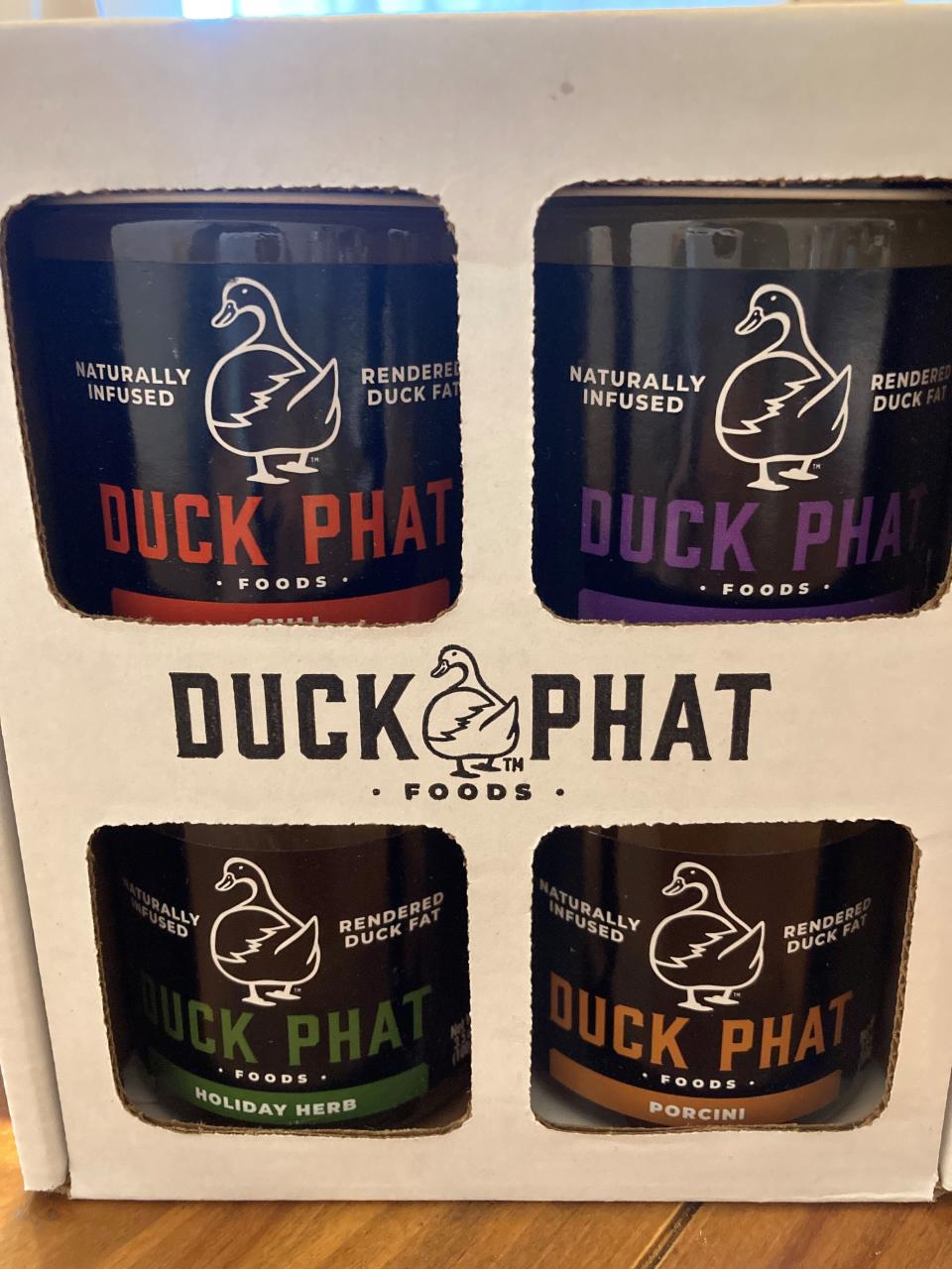 Chef Chris Holland, owner of Kantina in Sparkill, is one of the masterminds behind Duck Phat Foods, which offers naturally infused duck fats in flavors such as porcini, garlic, Holiday herb and chili.