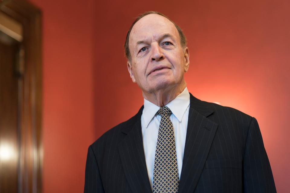 Sen. Richard Shelby, R-Ala., is seen in his Capitol Hill office in Washington, Tuesday, Nov. 29, 2022. Shelby, the top Republican on the Senate Appropriations Committee, is retiring after 35 years in the Senate. (AP Photo/J. Scott Applewhite)