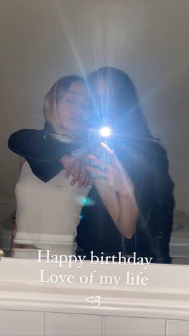 <p>Lily-Rose Depp/instagram</p> Lily-Rose Depp Kisses Girlfriend 070 Shake in Romantic Birthday Tribute