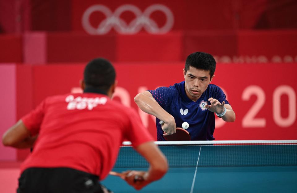 莊智淵出戰東京奧運。(Photo by JUNG Yeon-je / AFP) (Photo by JUNG YEON-JE/AFP via Getty Images)