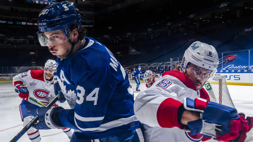 The pressure is on for the Maple Leafs.  (Photo by Mark Blinch/NHLI via Getty Images)