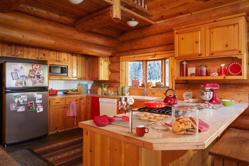 Santa’s kitchen includes an oven with 12 different cookie settings and hot cocoa on tap (Zillow)