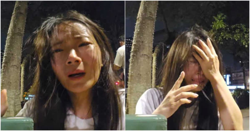 南韓女實況主「五月」29日晚間在板橋林家花園附近直播時，疑似中暑引起身體不適，當場昏倒在地，被目擊民眾緊急送醫。（圖／翻攝五月twitch直播）