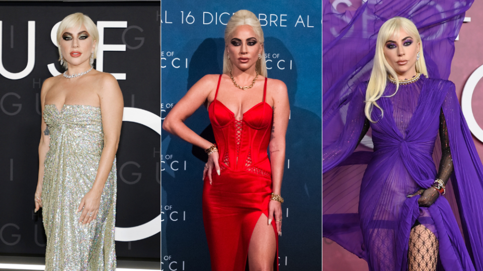 Lady Gaga, espectacular promocionando su película House of Gucci ¡mira todos sus looks!