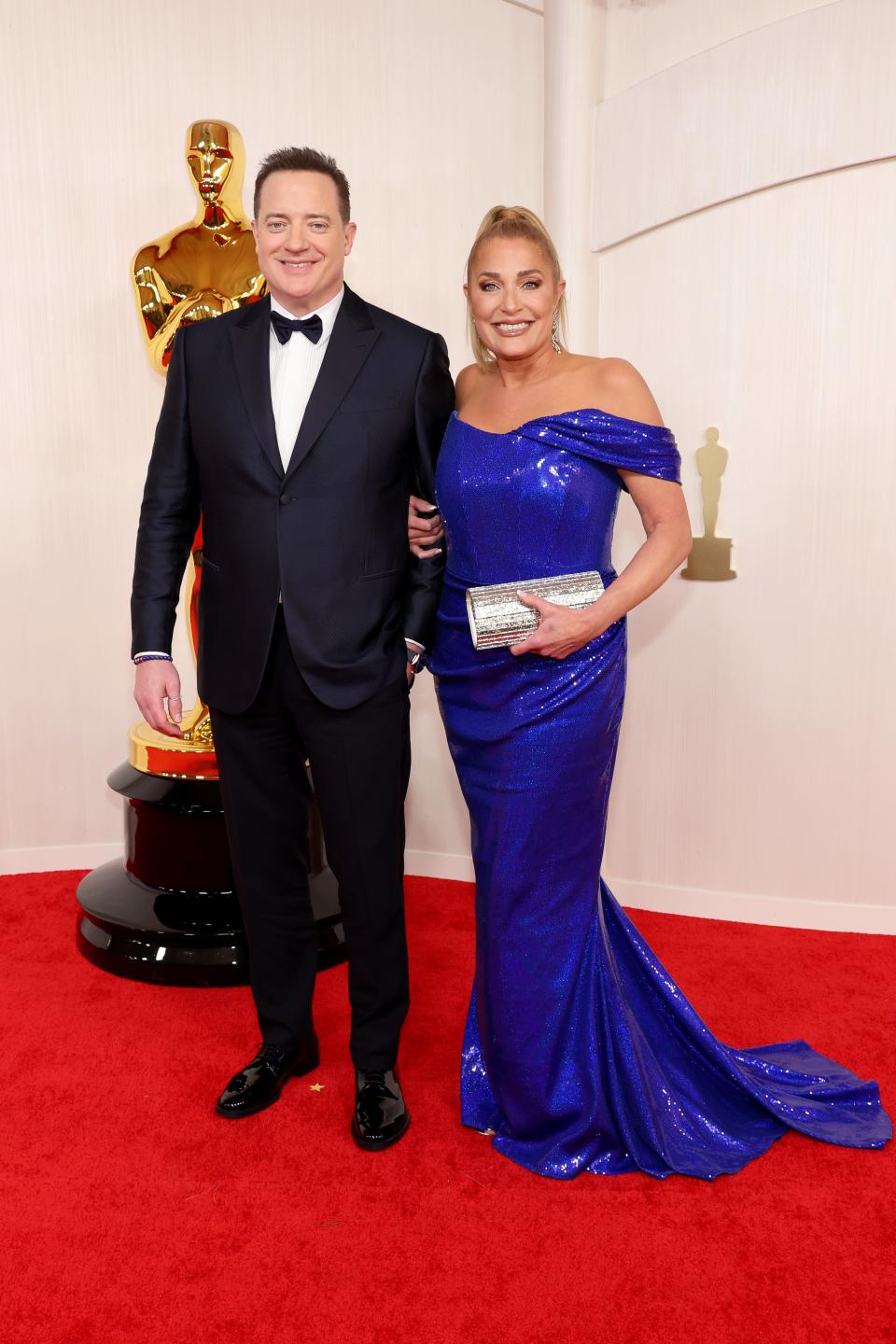 Brendan Fraser and Jeanne Moore attend the 96th Annual Academy Awards on March 10.