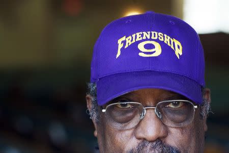 Willie E. McCleod, a member of the Friendship Nine, is pictured wearing a cap in Rock Hill, South Carolina, December 17, 2014. REUTERS/Jason Miczek