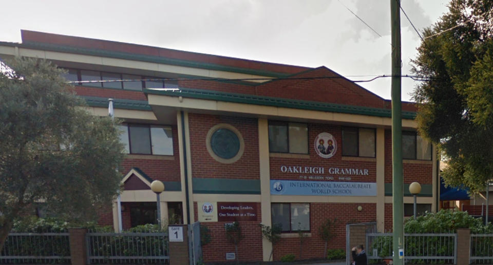 Students at Oakleigh Grammar (pictured) found two needles in fruit