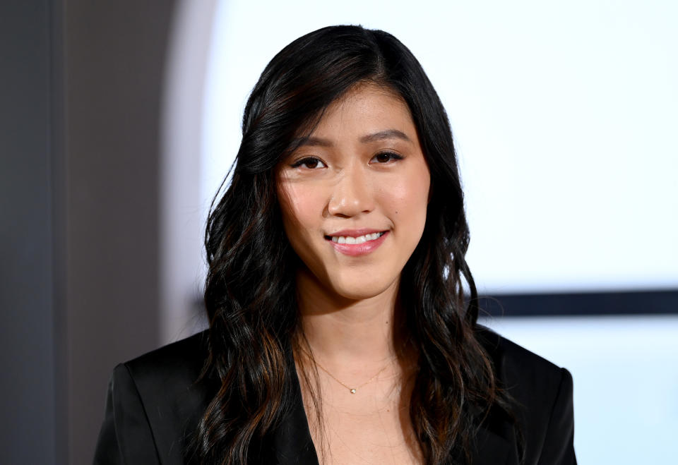 CANNES, FRANCE - MAY 27: Emily Yang attends the photocall for Kering Women In Motion Talks: Emily Yang during the 75th annual Cannes film festival at Majestic Hotel on May 27, 2022 in Cannes, France. (Photo by Joe Maher/Getty Images)