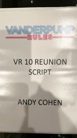 Andy Cohen Instagram Andy Cohen's script