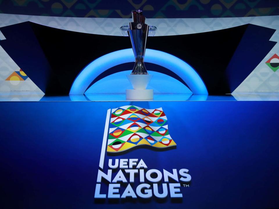 A general view of the trophy during the UEFA Nations League 2020/21 draw: PA