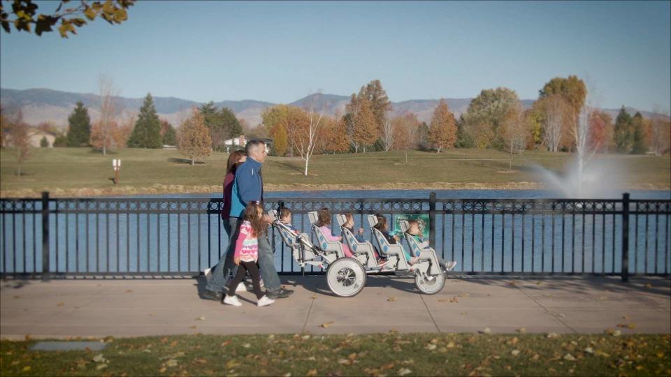 Kempel Family with 5-child stroller