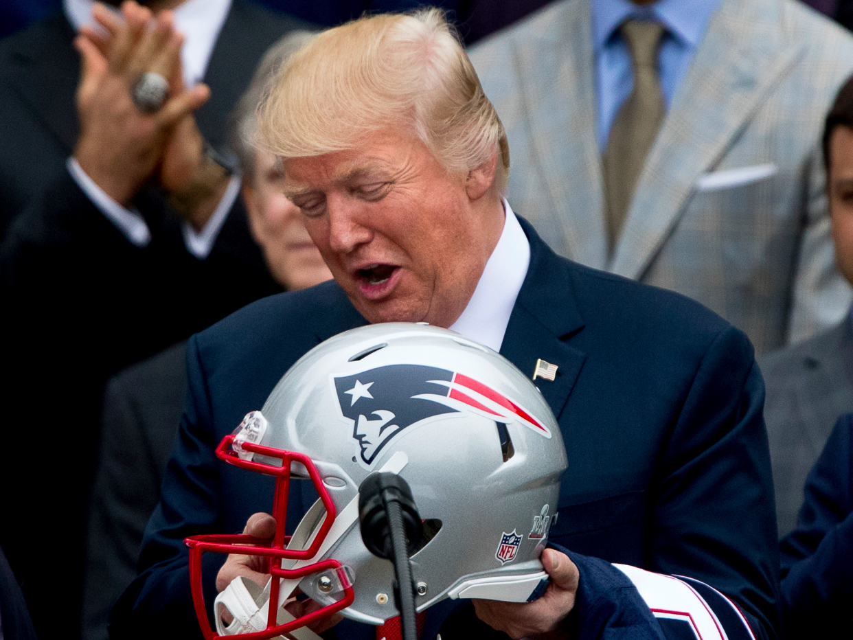 donald trump nfl football patriots