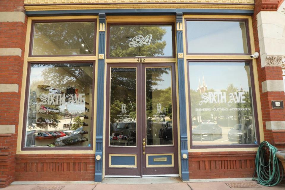 Sixth Ave, an upscale sneaker store at 482 First St. in downtown Macon.